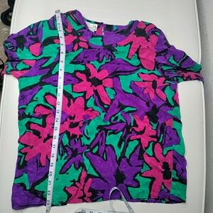 Vintage silk land blouse sz small